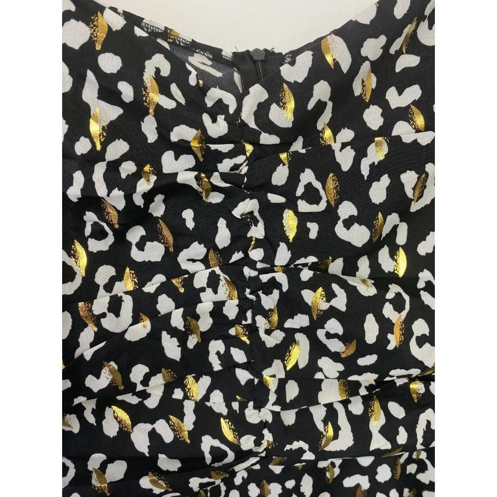 Boohoo Size 18 Women's Dress Cocktail Party Animal Print Knee Length - Picture 4 of 8